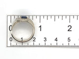 14k White Gold 1.53ct Genuine Natural Sapphire Men's Ring Size 7 (#J5833)
