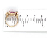 Retro 14k Yellow Gold 2.80 Carat Genuine Natural Amethyst Diamond Ring (#J7201)