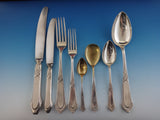 Austrian 800 Alfred Pollack Silver Flatware Set Service Fitted Box 115 Pieces