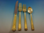 Pantheon Gold by International Sterling Silver Flatware Set 6 Service Vermeil