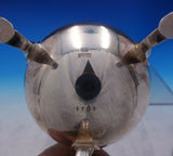 Jezler Swiss .800 Silver Creamer with Ebony Handle #1703 4" x 4" (#3935)