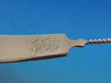 Brite-Cut by Unknown Sterling Silver Flat Handle Butter Spreader Twist Handle