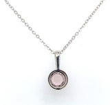 14k Gold .58ct Pink Genuine Natural Morganite Pendant with Diamond Halo (#J6469)
