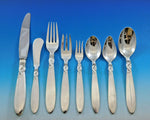 Dolphin by Frigast Denmark Sterling Silver Flatware Service 10 Set 85 pieces