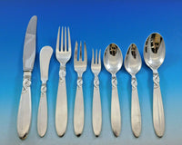 Dolphin by Frigast Denmark Sterling Silver Flatware Service 10 Set 85 pieces