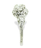 14k White Gold Art Deco .75ct Genuine Natural Diamond Filigree Ring (#J4432)