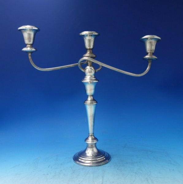 Old French by Gorham Sterling Silver Candelabra 3-Light #638 c.1940 (#6197)