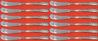 Rambler Rose by Towle Sterling Silver Butter Spreader flat handle Set 12 pcs