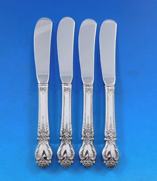Brocade by International Sterling Silver Butter Spreader HH Paddle Set 4 pcs 6"