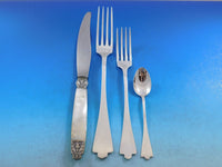 Arts & Crafts by Albert & Andre Calle French 950 Silver Flatware Set Service