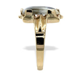 10k Gold Ring with 3.01ct Genuine Natural Gold Vein Quartz Size 6.5 (#J7210)
