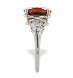 18k White Gold 3.53 Carat Spessartine Genuine Natural Garnet Ring 5.75 (#J7413)