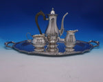 Colonial by Becht Hartl Sterling Silver Demitasse Coffee Set 3pc with Tray #4918