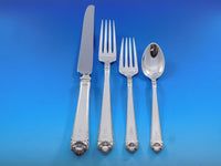 George II Rex by Watson Sterling Silver Flatware Set Service 59 pc Dinner S Mono