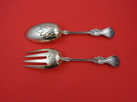 Duke of York by Whiting Sterling Silver Salad Serving Set light GW  9"