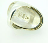 Large Georg Jensen Sterling Hematite Ring #46E (#J4458)