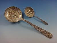 Repousse by Kirk Sterling Silver Flatware Set For 8 Service 54 Pieces