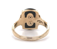 10k Gold Women of the Moose Genuine Natural Black Onyx Ring w/ Enamel (#J6302)