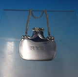 Sterling Silver Liquor Label "Rye" with Leaf and Berry Motif #353 (#5037)