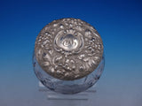 Rose By Stieff Powder Jar with Sterling Silver Lid and Daisy Jar Repousse #4396