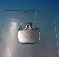 Sterling Silver Liquor Label "Sherry" with Leaf and Berry Motif #353 (#5036)