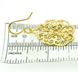 935 Sterling Vermeil Laser Cut Earrings (#J4401)