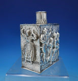 Dutch Sterling Silver Tea Caddy w/ Figural Dutch Scenes 5" x 3 1/2" x 2" (#6779)