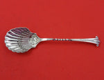 Atkin Brothers English Estate Sterling Silver Sugar Spoon Shell Chased Flowers