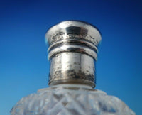 Sterling Silver and Cut Crystal Perfume Bottle circa 1900 4" x 2 1/4" (#5932)