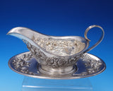 Repousse by Kirk Sterling Silver Gravy Boat with Underplate #50R 12.4ozt (#7536)