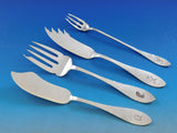 Antique Hammered by Shreve Sterling Silver Flatware Set Service Dinner 105 pcs