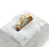 14k Yellow Gold Daisy Flower Eternity Wedding Band Size 7.25 Jewelry (#J6283)