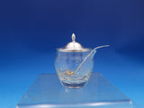 Etiquette by Watson Glass Mustard Jar with Sterling Silver Lid and Ladle (#7435)