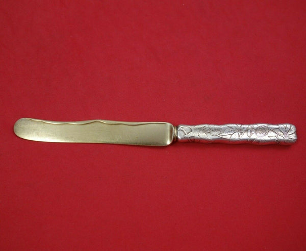 Lap Over Edge Acid Etched by Tiffany Sterling Silver Breakfast Knife GW Flower