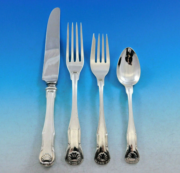 King by Kirk Stieff Sterling Silver Flatware Set Service 48 Pieces Shell Motif