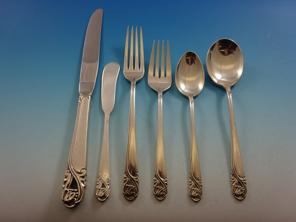 Spring Glory by International Sterling Silver Flatware Set 12 Service 72 Pieces