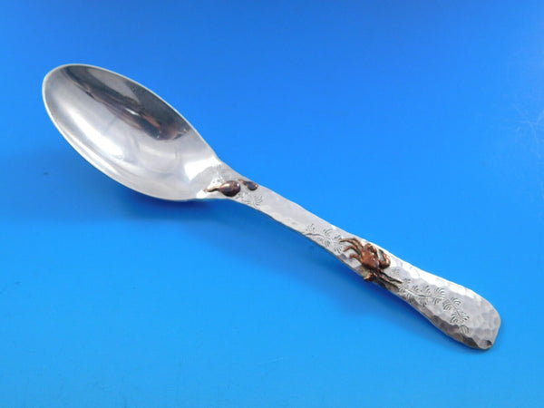 Lap Over Edge Mixed Metals by Tiffany and Co Sterling Teaspoon with Crab Seaweed
