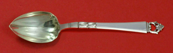 Danish Crown by Frigast Sterling Silver Grapefruit Spoon Fluted Custom 5 3/4"