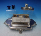 Egyptian Revival by Gorham Silverplate Inkwell w/ Double Well #4905 (#5720)