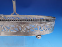 Meriden Brittania Sterling Silver Cut Crystal Relish Dish with Handle (#8117)