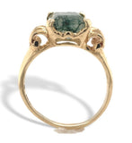 10k Yellow Gold 2.47ct Moss Genuine Natural Agate Ring Size 6 Jewelry (#J6787)
