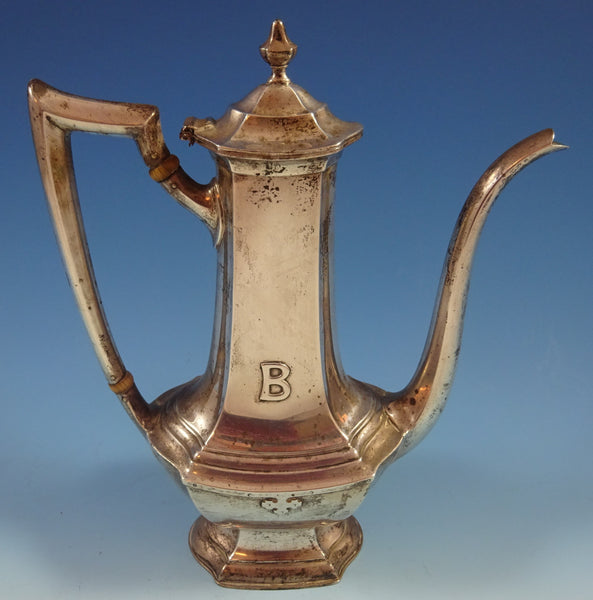 Carmel by Wallace Sterling Silver Coffee Pot Arts and Crafts Applied Mono #1382