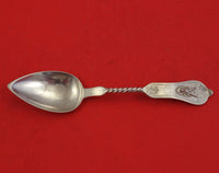 Saxon Stag by Duhme Coin Silver Teaspoon Fancy BC Pointed Round Tip End 6 3/8"