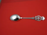 Th. Olsens Norwegian Sterling Serving Spoon pierced handle w/crown 9"