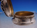 Chrysanthemum by Shiebler Sterling Silver Snuff Box Gold Washed #1240 (#8719)