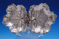 Reed and Barton Sterling Silver Candy Dish #X102A w/Two Leaves Vine Handle #7813