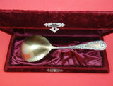 Chrysanthemum by Durgin Sterling Silver Berry Spoon in Fitted Box 9 3/8" Serving