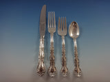 French Scroll by Alvin Sterling Silver Flatware Set For 8 Service 34 Pieces