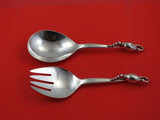 Blossom by Georg Jensen Sterling Silver Salad Serving Set 2pc Original 8 1/2"