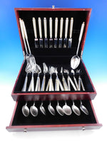 Vuillermet Aines of Lyon France Silverplate w/ gold accent Flatware Set 40 pcs